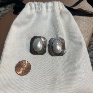 Vintage Sterling Mother of Pearl Earrings